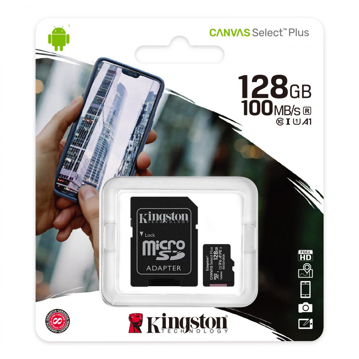Kingston Canvas Select Plus 128GB Micro SD Kingston Canvas Select Plus 128GB Micro SD